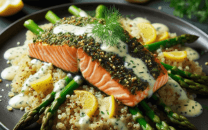 Read more about the article Healthy Holiday Recipes: Herb-Crusted Salmon with Lemon-Dill Sauce