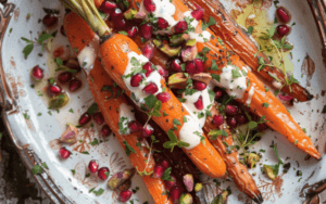 Read more about the article Healthy Holiday Recipes: Maple-Glazed Roasted Carrots with Pomegranate and Pistachios
