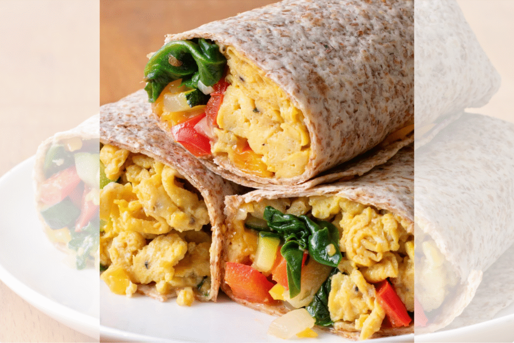 Morning Veggie Scramble Wrap